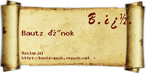 Bautz Énok névjegykártya